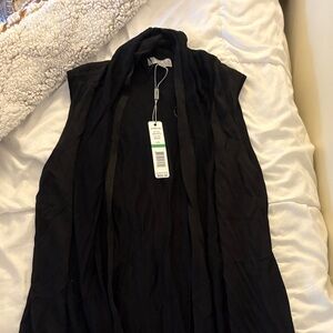 Joseph A Black Sleeveless Cardigan